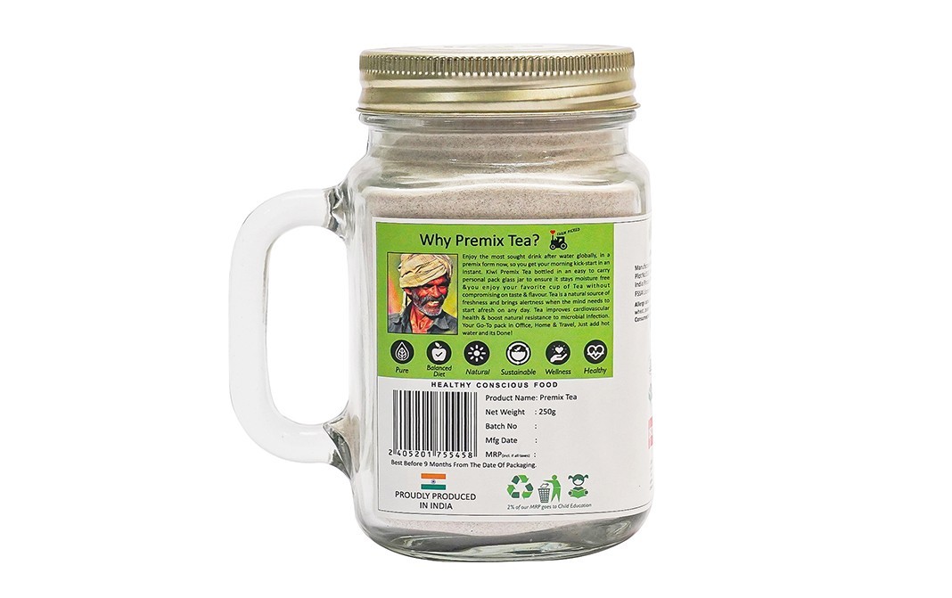 Kiwi Kisan Window Pre Mix Tea    Glass Jar  250 grams